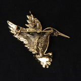 Maxbell 2pcs Women Men Vintage Crystal Hummingbird Enamle Birds Brooch Pins Jewelry