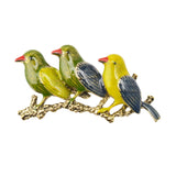 Maxbell 2pcs Women Men Vintage Crystal Hummingbird Enamle Birds Brooch Pins Jewelry