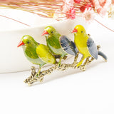 Maxbell 2pcs Women Men Vintage Crystal Hummingbird Enamle Birds Brooch Pins Jewelry