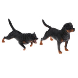 Maxbell 2 piece Lifelike Animal Model Figure Figurine Science Nature Toy Rottweiler