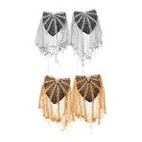 Maxbell 2 Pairs Military Party Star Tassel Link Chain Epaulet Shoulder Boards Badge