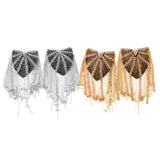 Maxbell 2 Pairs Military Party Star Tassel Link Chain Epaulet Shoulder Boards Badge