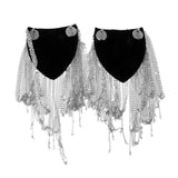 Maxbell 2 Pairs Military Party Star Tassel Link Chain Epaulet Shoulder Boards Badge