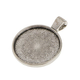Maxbell 100pcs 25mm Round Alloy Base Cameo Setting Cabochon Charms Pendant DIY Craft