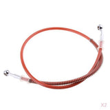 Maxbell 2pcs Motorcycle Flexible Brake Oil Hose Pipe Line Stainless Steel 1000mm