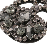 Maxbell Iron on Sew On Rhinestones Patch Handmade Crystal Skull Beaded Eyes Applique Motif Garment Bag Hat Decoration Patches