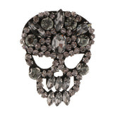 Maxbell Iron on Sew On Rhinestones Patch Handmade Crystal Skull Beaded Eyes Applique Motif Garment Bag Hat Decoration Patches