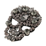 Maxbell Iron on Sew On Rhinestones Patch Handmade Crystal Skull Beaded Eyes Applique Motif Garment Bag Hat Decoration Patches
