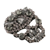 Maxbell Iron on Sew On Rhinestones Patch Handmade Crystal Skull Beaded Eyes Applique Motif Garment Bag Hat Decoration Patches