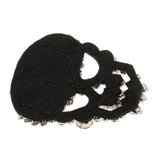 Maxbell Iron on Sew On Rhinestones Patch Handmade Crystal Skull Beaded Eyes Applique Motif Garment Bag Hat Decoration Patches