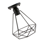 Maxbell ANTIQUE BLACK WIRE LOFT PENDANT CEILING LIGHT LAMP CAGE FOR ASILE/HALLWAY LIGHTING LAMP SHADES 2-SET