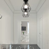 Maxbell ANTIQUE BLACK WIRE LOFT PENDANT CEILING LIGHT LAMP CAGE FOR ASILE/HALLWAY LIGHTING LAMP SHADES 2-SET