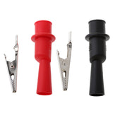 Maxbell 2 Pieces Insulation Metal Alligator Clips Electric Test Accessories