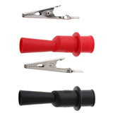 Maxbell 2 Pieces Insulation Metal Alligator Clips Electric Test Accessories