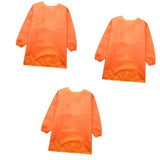 Maxbell Child Kids Long Sleeve Apron Painting Feeding Polyester Art Craft Smock Orange