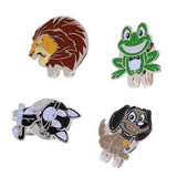 Maxbell 4 Pieces Funny Cartoon Animal Alloy Golf Ball Marker with Magnetic Hat Clip