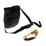 Maxbell Right Hand Ascender Riser with Chalk Bag for Rock Climbing Bouldering Caving