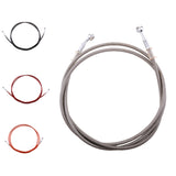 Maxbell 200cm Motorcycle Brake Clutch Throttle Cable Oil Hose Line Pipe Silver/Black