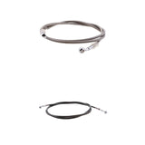 Maxbell 200cm Motorcycle Brake Clutch Throttle Cable Oil Hose Line Pipe Silver/Black