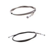 Maxbell 200cm Motorcycle Brake Clutch Throttle Cable Oil Hose Line Pipe Silver/Black