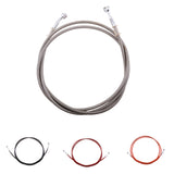 Maxbell 200cm Motorcycle Brake Clutch Throttle Cable Oil Hose Line Pipe Silver/Black