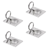 Maxbell 4 Pieces Flush Lift Ring / Hatch Pull Handle 48mm x 38mm - Boat Marine 316 Stainless Steel