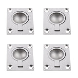 Maxbell 4 Pieces Flush Lift Ring / Hatch Pull Handle 48mm x 38mm - Boat Marine 316 Stainless Steel