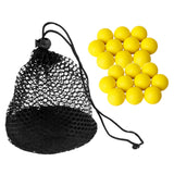 Maxbell 20 Pieces PU Soft Foam Golf Balls with Nylon Mesh Net Golf Storage Bag