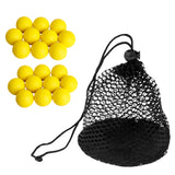 Maxbell 20 Pieces PU Soft Foam Golf Balls with Nylon Mesh Net Golf Storage Bag