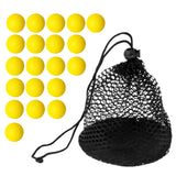 Maxbell 20 Pieces PU Soft Foam Golf Balls with Nylon Mesh Net Golf Storage Bag