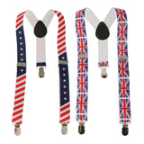 Maxbell Unisex Printed Webbing Suspender Adjustable Galluse for Child