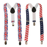 Maxbell Unisex Printed Webbing Suspender Adjustable Galluse for Child