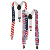Maxbell Unisex Printed Webbing Suspender Adjustable Galluse for Child