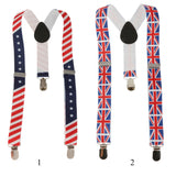 Maxbell Unisex Printed Webbing Suspender Adjustable Galluse for Child