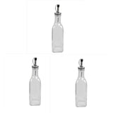 Maxbell Glass Olive Oil & Vinegar Dispenser Cruet Bottle Pourer Spout 500ml Set of 3