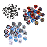 Maxbell 60Pcs Standard Dart Flights Plus 100Pcs Shaft O-Rings Washers Gasket Grommet