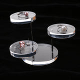 Maxbell 2pcs 3-Tier Round Acrylic Jewelry Display Holder Stand Organizer Show Case