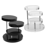 Maxbell 2pcs 3-Tier Round Acrylic Jewelry Display Holder Stand Organizer Show Case