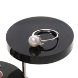 Maxbell 2pcs 3-Tier Round Acrylic Jewelry Display Holder Stand Organizer Show Case