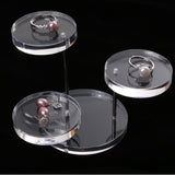 Maxbell 2pcs 3-Tier Round Acrylic Jewelry Display Holder Stand Organizer Show Case