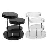 Maxbell 2pcs 3-Tier Round Acrylic Jewelry Display Holder Stand Organizer Show Case