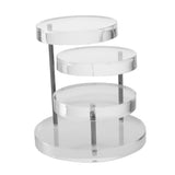 Maxbell 2pcs 3-Tier Round Acrylic Jewelry Display Holder Stand Organizer Show Case