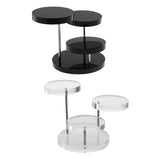 Maxbell 2pcs 3-Tier Round Acrylic Jewelry Display Holder Stand Organizer Show Case