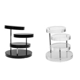 Maxbell 2pcs 3-Tier Round Acrylic Jewelry Display Holder Stand Organizer Show Case