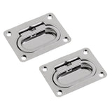 Maxbell 2 Pieces Stainless Steel Hatch Lift Handle/ Latch Flush Mount Boat Marine