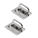 Maxbell 2 Pieces Stainless Steel Hatch Lift Handle/ Latch Flush Mount Boat Marine