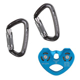 Maxbell Zip Line Cable Trolley Zipline Fast Speed Dual Pulley + 2 Pieces Carabiners