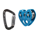 Maxbell Zip Line Cable Trolley Zipline Fast Speed Dual Pulley + 2 Pieces Carabiners