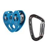 Maxbell Zip Line Cable Trolley Zipline Fast Speed Dual Pulley + 2 Pieces Carabiners