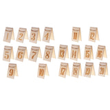 Maxbell 1-20 Double Side Bunting Wooden Table Numbers Free Standing Table Decoration